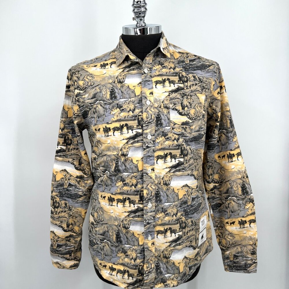 Stussy Shirt Mens Size M Africa Safari Wildlife Lion King‎ Gorpcore Western